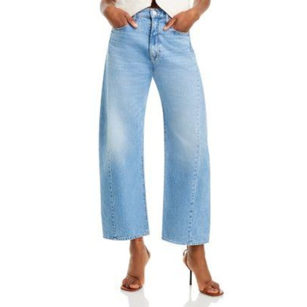 Mother Superior 34 The Half Pipe Flood Jeans Wide Leg Cropped in Material Girl